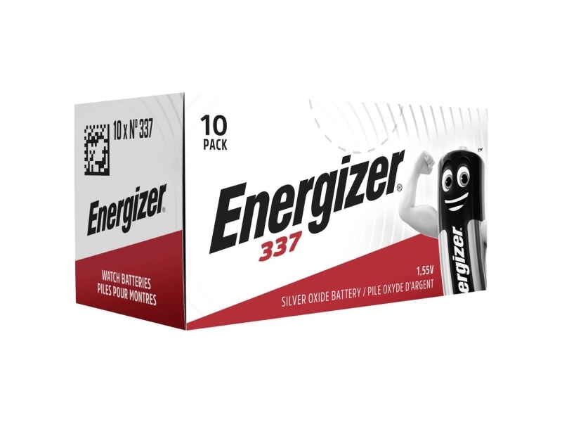 Energizer 337, Engångsbatteri, Silver-oxid (S), 1,55 V, 1 styck, Silver, 0,13 g | EL Artiklar - Batteri - Knappcell batteri | GameStuff