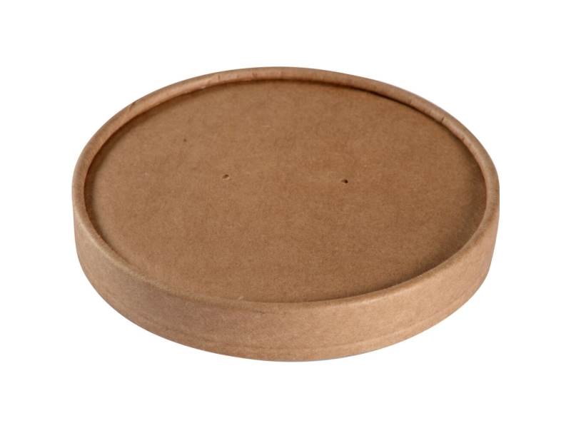 Låg, Abena Gastro, Ø11,5Cm, Brun, Kraft/Pe - (20 Stk.)