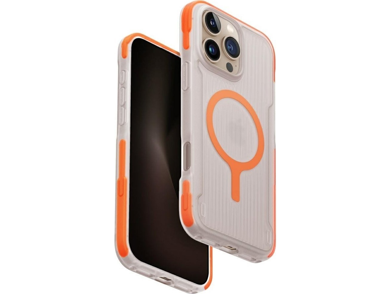 Orange Uniq Combat Active Magclick Ladegerät Fall Für Iphone 16 Pro Max - Orange
