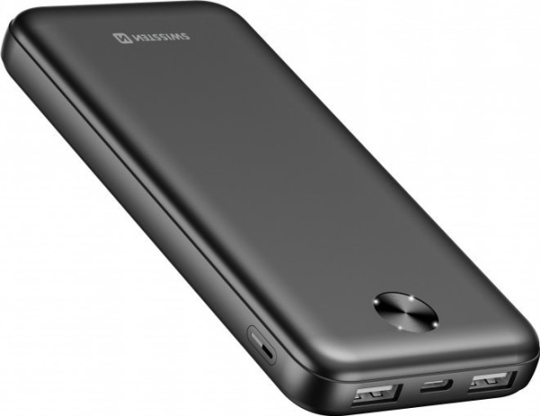 Swissten, Powerbank, Worx, Li-Pol, 5/9/12V, Zum Laden Von Handys Und Anderen Geräten, 22013949, 10000Mah, Schwarz