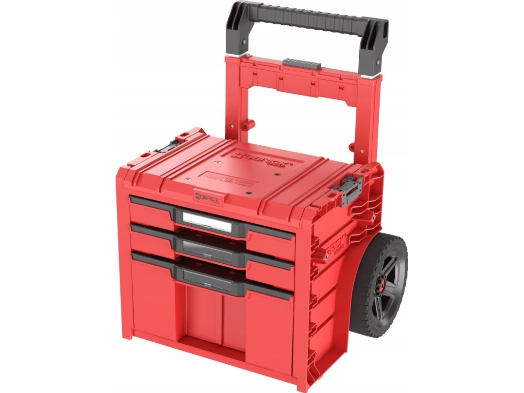 Verktygslåda Qbrick System PRO Cart 2.0 Plus Ultra HD Custom, röd, 3 lådor