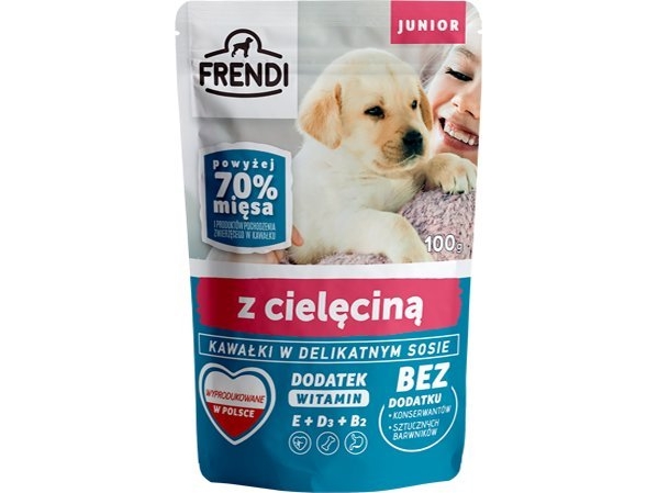 Triton Frendi Junior – Stücke In Sanfter Soße Mit Rind Für Hund, 100 G