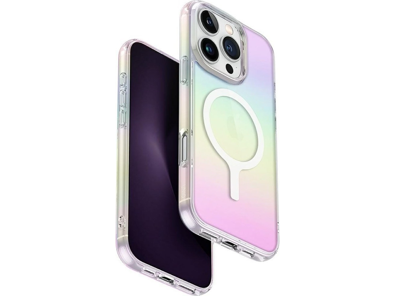 Deklas Case Uniq Iridescia For Iphone 16 Pro Magclick Charging Holographic