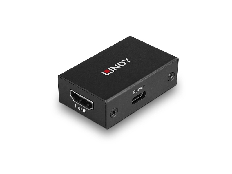 Lindy 38391, Av-Repeater, Kabelgebunden, Schwarz, Hdcp