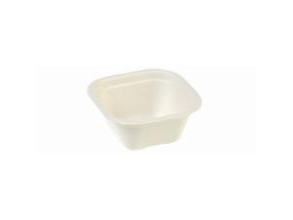Tablett Kvadrat 350Ml L130xb130xh59mm Bagasse Weiß,4 Pk X 125 Pcs/Crt