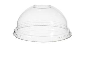 Plastlåg Verive Kuppel Ø95xh41mm Uden Hul Til Sugerør Rpet Klar,50 Stk X 1 Stk/Ps - (50 Stk.)