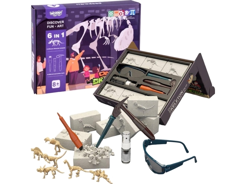 Woopie WOOPIE Udgravning 'Lille arkæolog' 6 dinosaurskeletter