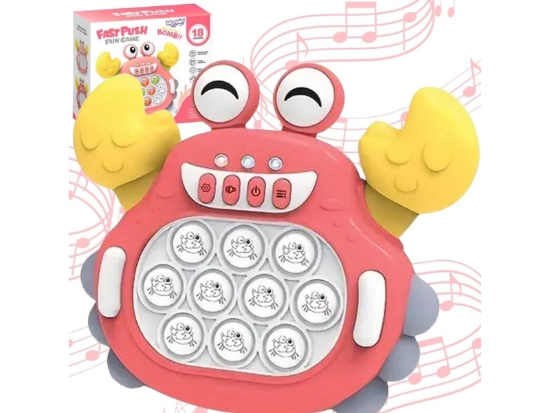 Woopie POP IT elektroniskt antistressleksak krabba röd | N - A | GameStuff