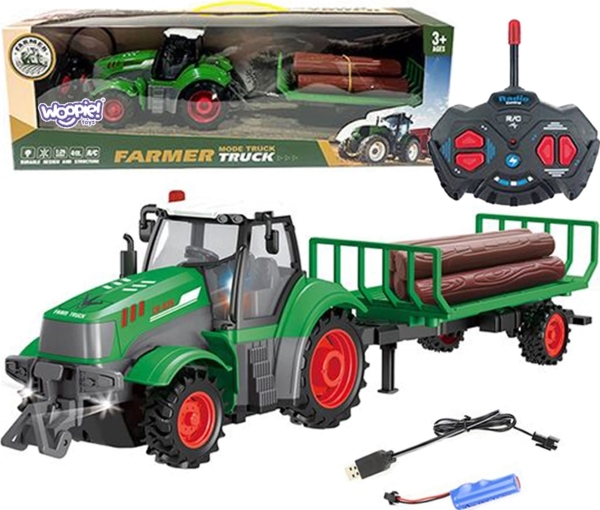 WOOPIE fjärrstyrd traktor och släp RC - skala 1:24 | Radiostyrd - Övriga - Traktor & Jordbruk | GameStuff