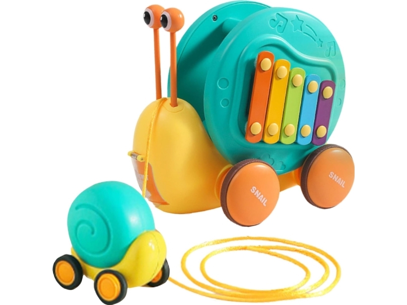 Woopie WOOPIE Snigel som drar 4-i-1 Cymbaler Sensoriska Kugghjul Launcher + Liten bil | Andra leksaksmärken - S-Z - Wheely Bug | GameStuff