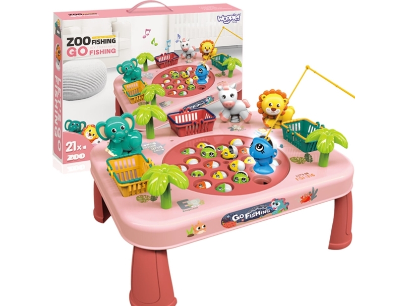 Woopie WOOPIE Fish Catching Arcade Game Interactive Table Pink