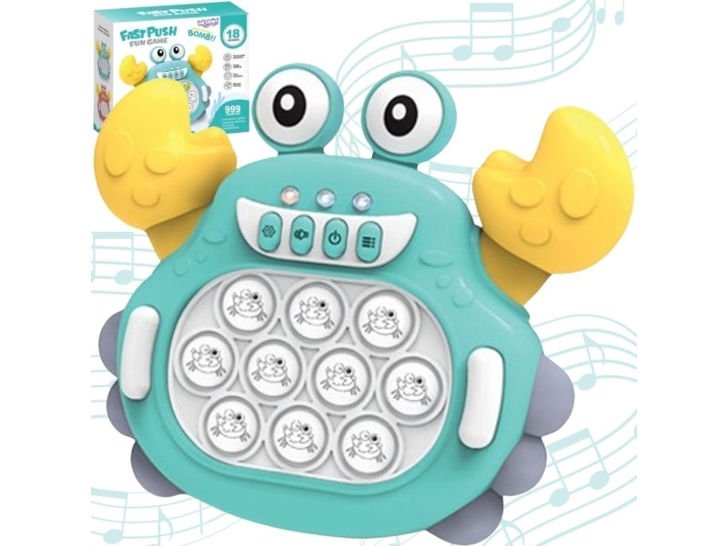 Woopie Gra POP IT elektronisk antistress-krabba i påse grön | N - A | GameStuff