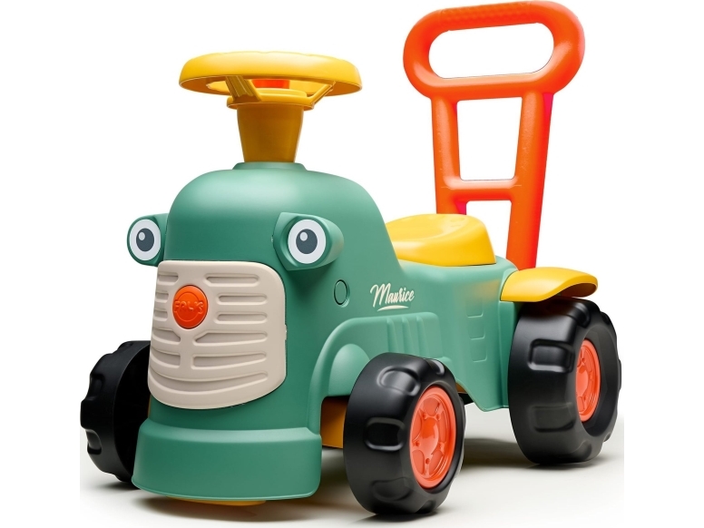 FALK Maurice Traktori Ride-on Green Pusher Pushback Varastointi alkaen 1 vuoden vanha