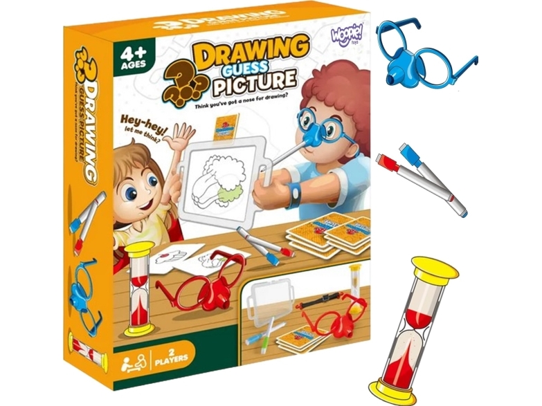 Woopie WOOPIE "Piirrä ja arvaa kuva" Nenämaalauspeli