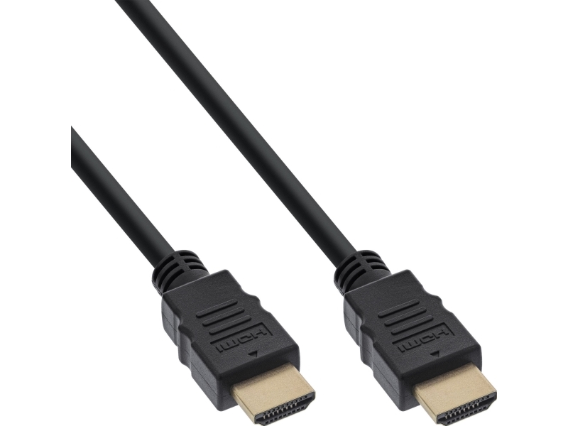 Inline® Hdmi Kabel, Hdmi-High Speed Mit Ethernet, St/St, Schwarz, 7,5M