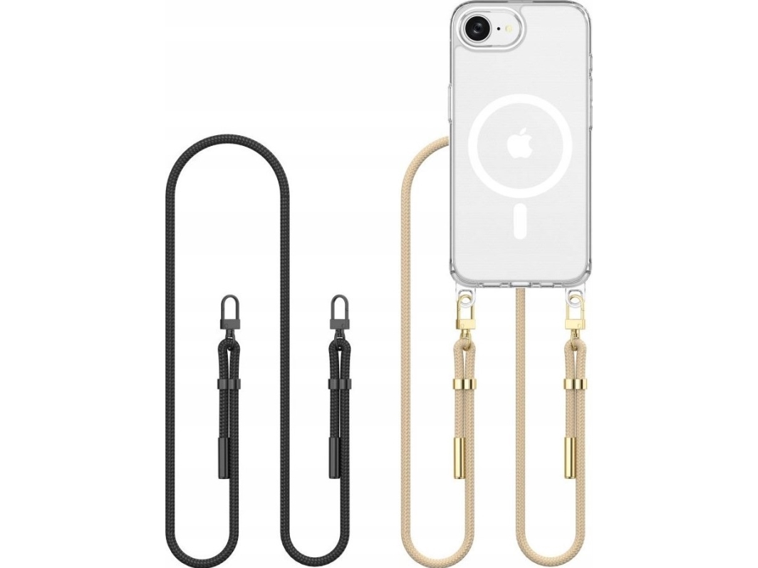 Tech-Protect Flexair Kæde Magsafe Cover Til Iphone 16E / 17E – Sort Og Beige