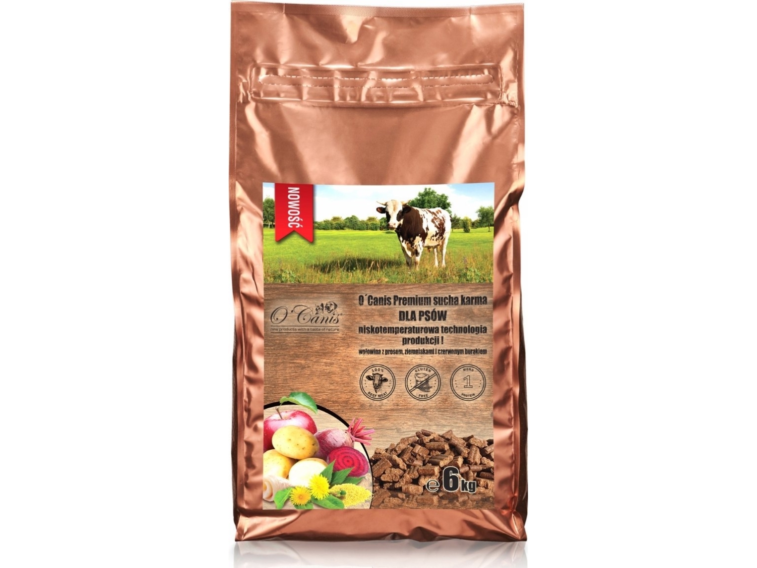 O ́Canis Premium Oksekød,Kartoffel,Rødbede Til Hunde 6Kg