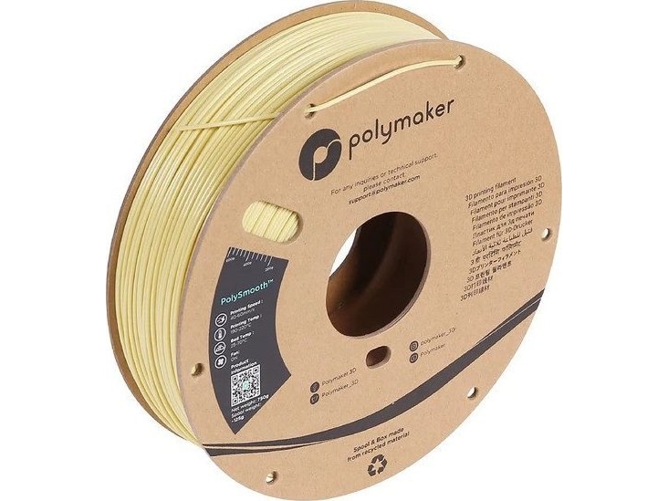 Plastikas Polymaker Polysmooth Pvb - 1.75Mm - 0.75Kg - Rusvai Gelsvas