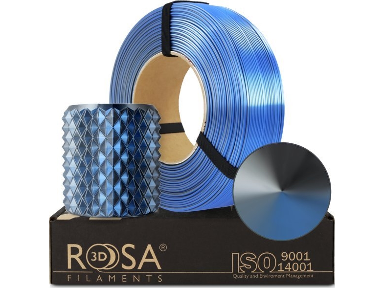Varle 3D Kunststoff Pla Filament 1,75 Mm 1 Kg Nachfüllpack Storm Shadow Blau/Grafit/Stahl (Rosa3d)