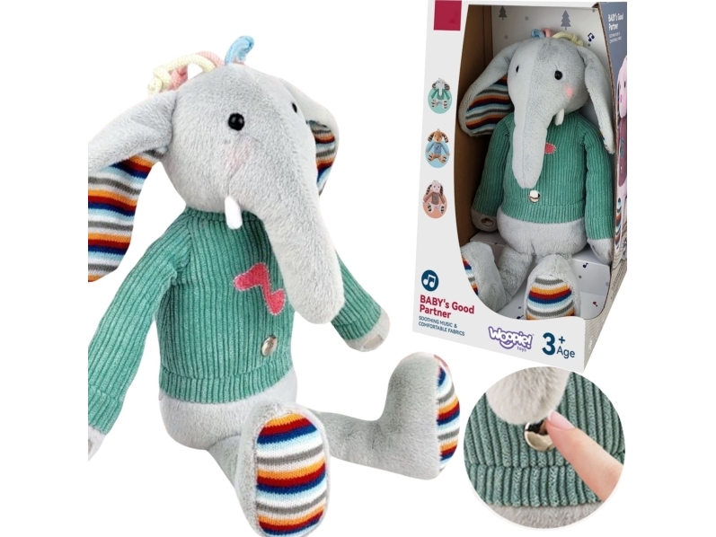 Woopie WOOPIE BABY Interaktiv elefantkrammer med lyd og lys