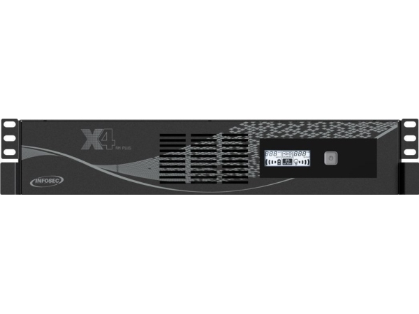 Infosec X4 1000 Rm Plus, Interaktivt Indgangsstik, 1 Kva, 600 W, Pseudo Sine, 162 V, 268 V