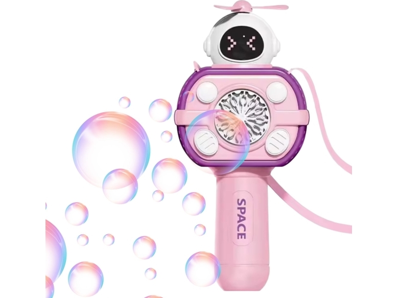 Woopie WOOPIE saippua kupla astronautti kone vaaleanpunainen