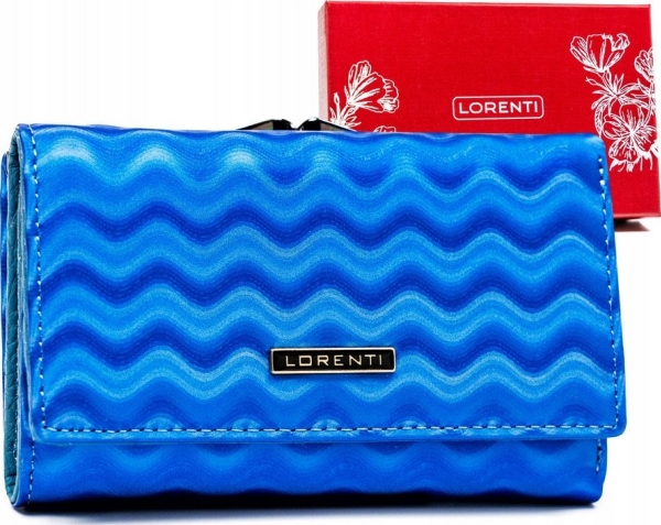 Lorenti damplånbok i läder med tryckknapp och vågmönster - Lorenti NoSize | N - A | GameStuff