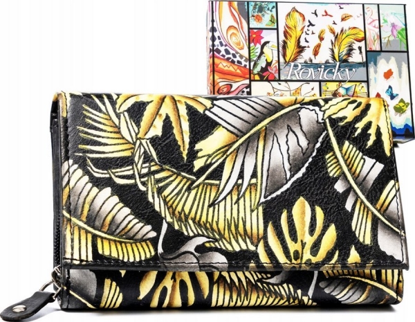 Rovickys rummelige læderpung til kvinder med snaplukning - Rovicky NoSize