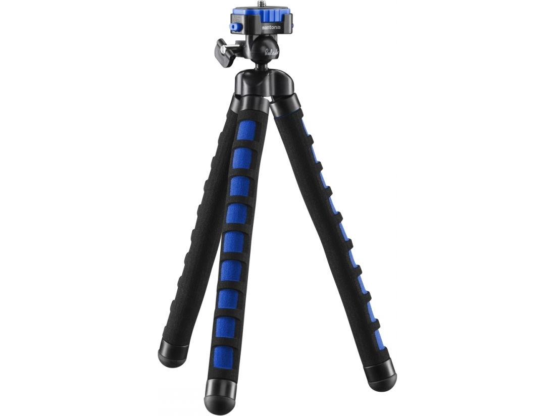 Walimex Mantona Kaleido Flex Leichtes Flex Stativ (Mit Hochwertigem 360° Kugelkopf, Geeignet Für Digital Und Videokameras, Smartphones Und Action Cam