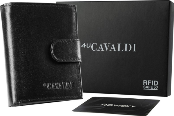 4U Cavaldi læderpung til mænd i mellemstørrelse med RFID - 4U Cavaldi NoSize