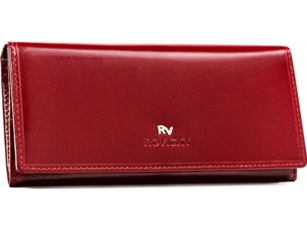 Stor damepung med trykknap i læder fra Lumarko!