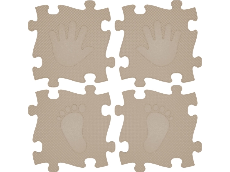 WOOPIE Sensory Ortopedinen palapelimatto Kädet ja jalat 16 el. - Väri Beige