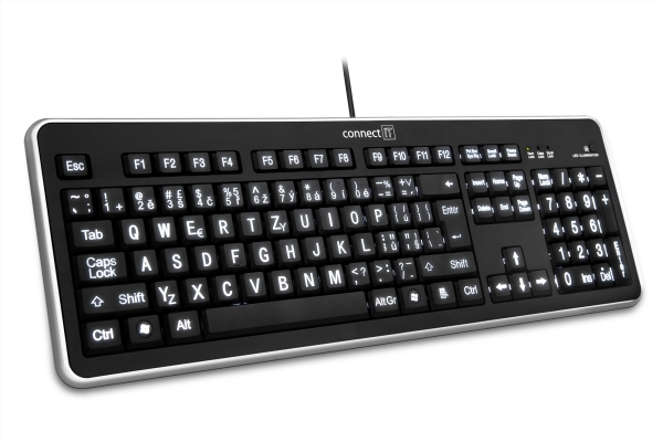 Connect It Ci-71, Full-Size (100%), Ledningsført, Usb, Sort