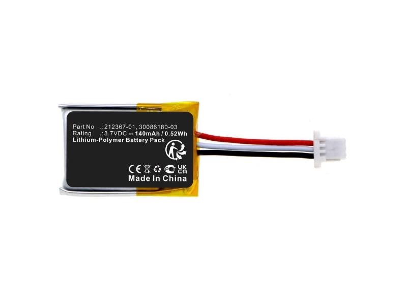 Coreparts - Batteri - 3,7V - Li-Pol - 140 Mah - 0.52 Wh - Sort - For Poly C565, Cs540a Cs Cs540 Poly - Plantronics Cs540
