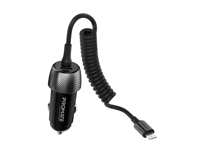 Promate Powerdrive-33Pdi, Automatisk, Cigartænder, 12 V, Sort