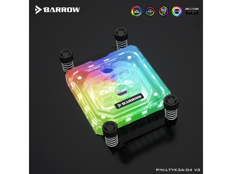 Barrow Amd Cpu Vandens Aušintuvas Rgb, Akrilinis - Baltas