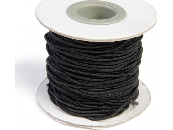 Elastiksnor 1,2mm x 25m sort | Papper & Emballage - Förpackning - Garn & Resårer | GameStuff