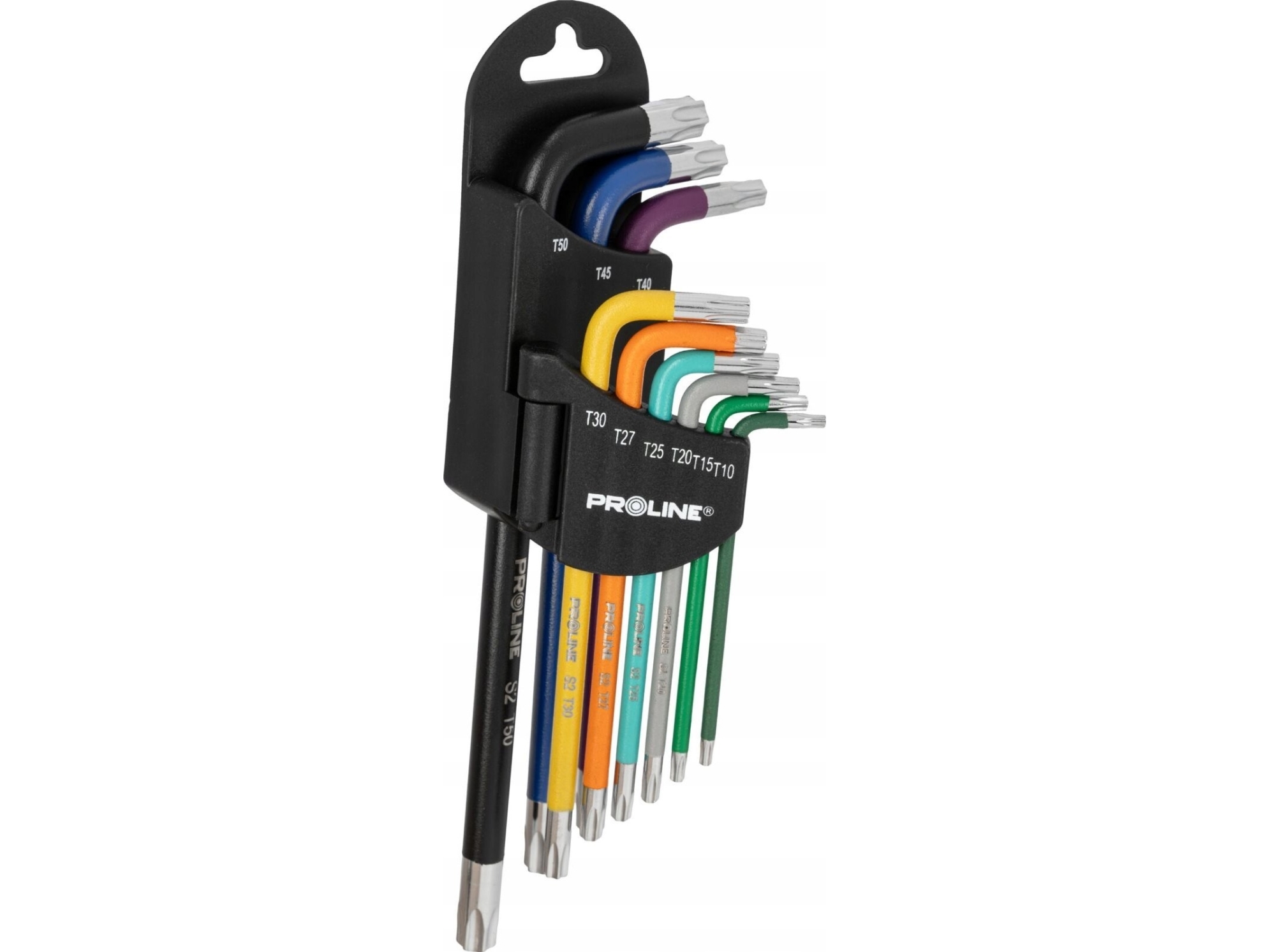 Torx-Nøgler Langt Sæt 9 Vnt. T10-T50, S2, Proline