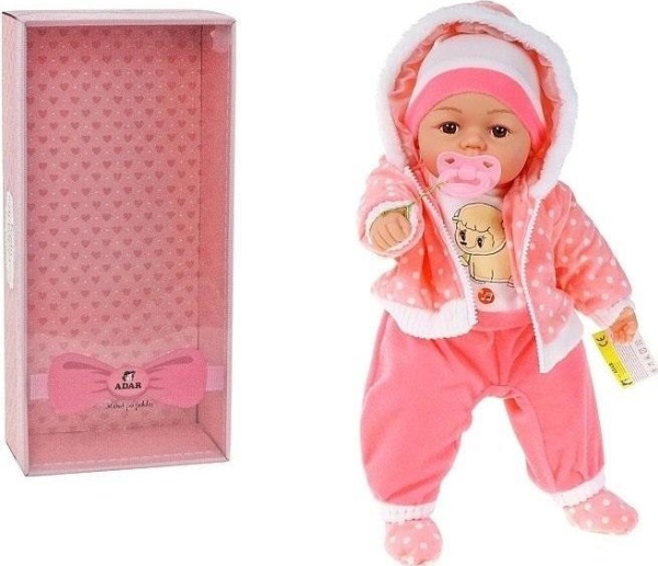 Adar Babypuppe 45Cm Mit Schnuller Mit Sound Im Karton 543195-560222 Adar