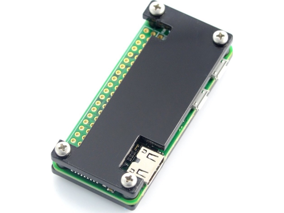Gravlaser Raspberry Pi Zero Dėklas, Fluo Open, Juodas