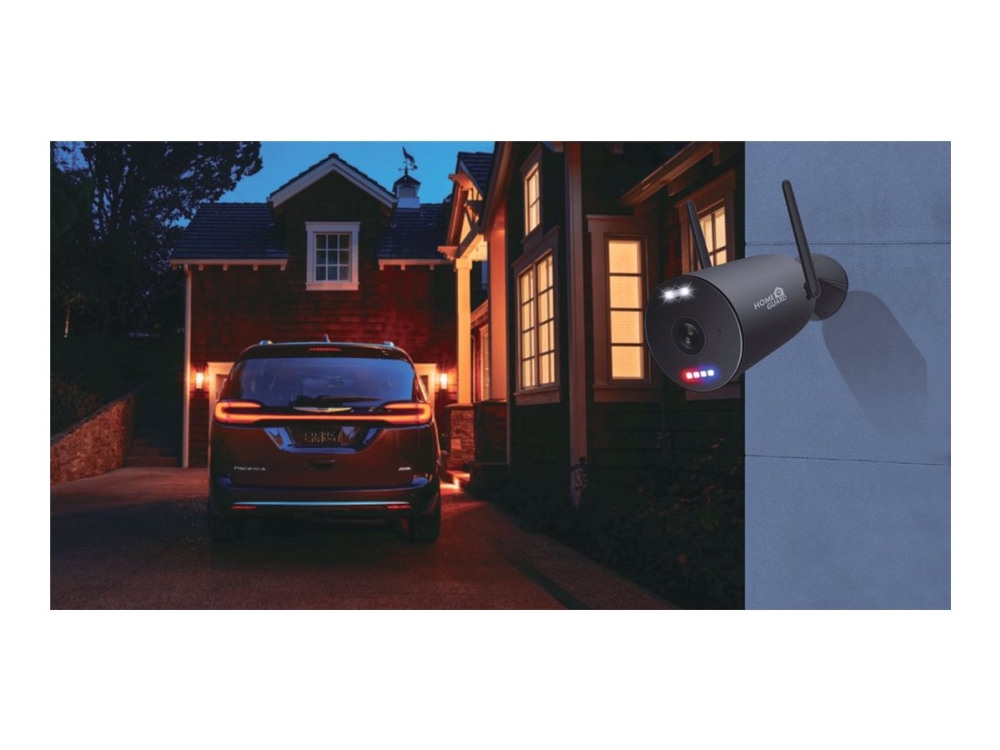 Homeguard Enforcer - Nätverksövervakningskamera - vädertålig - färg (Dag&Natt) - 5 MP - 2880 x 1620 - 3K - fast lins - ljud - trådlös - Wi-Fi - DC 12 V | Foto och video - Videoövervakning - Övervakningsutrustning | GameStuff