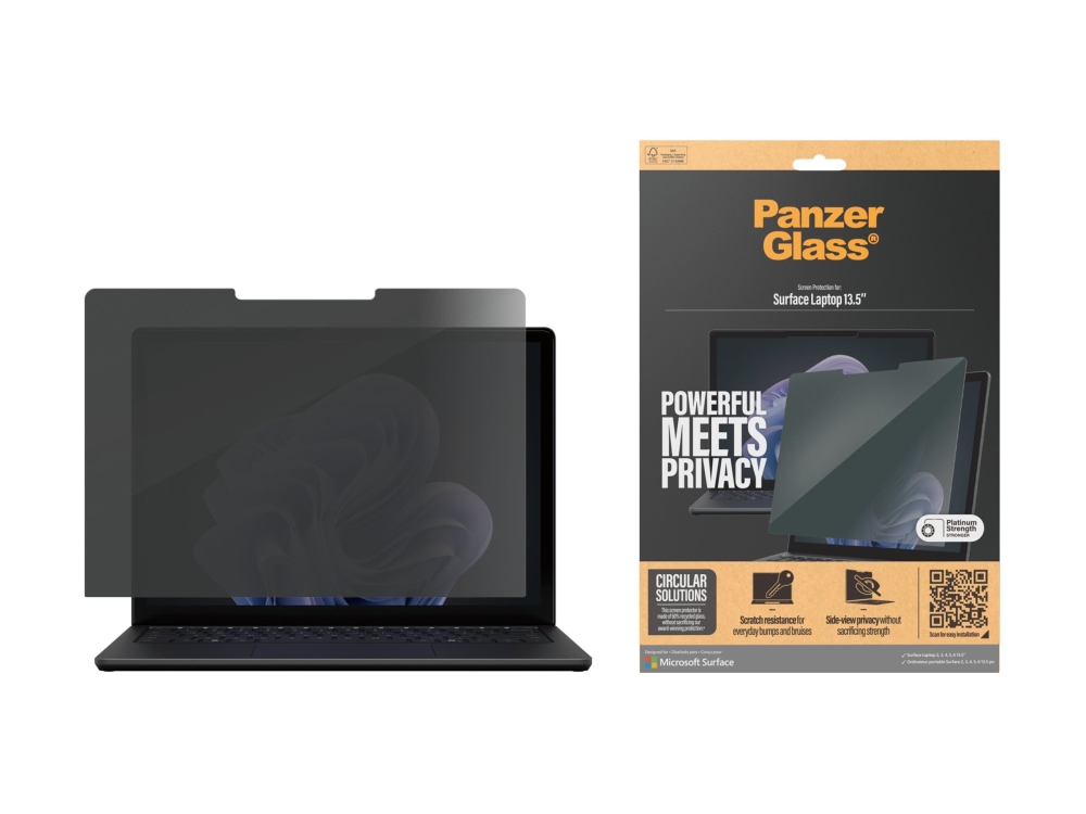 Panzerglass Privacy Filters Microsoft Surface Laptop 13.5'''' | 6 | 5 | 4 | 3 | 2, Microsoft, Microsoft - Surface Laptop 2 13.5'''', Microsoft - Su