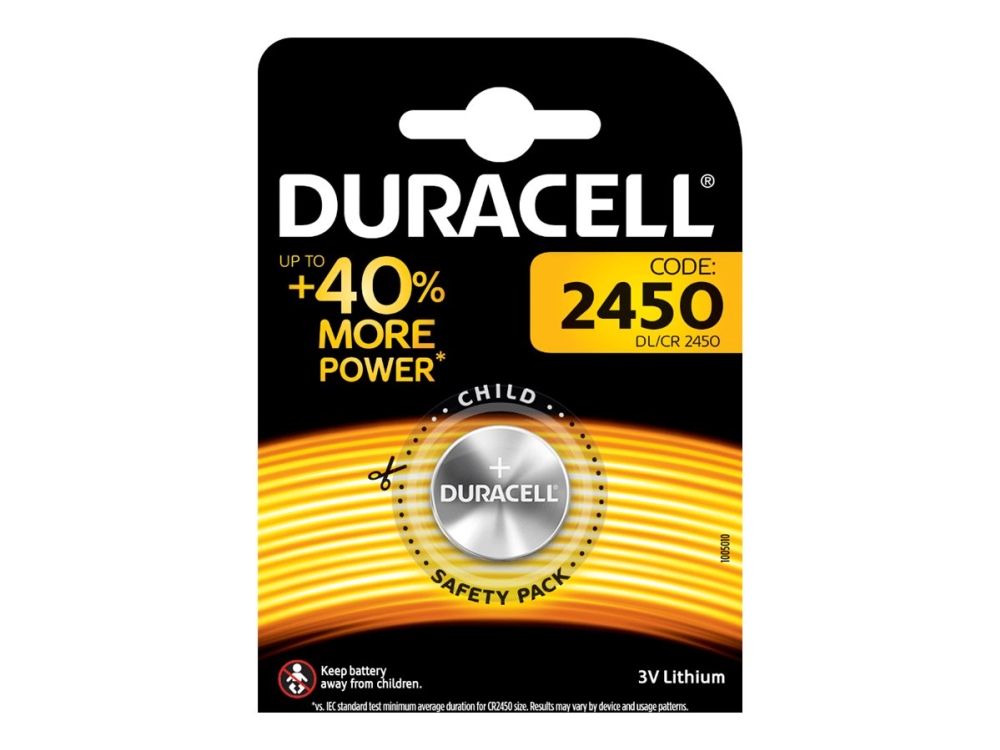 Duracell Cr2450 3V, Einwegbatterie, Cr2450, Lithium, 3 V, 1 Stück(E), Knopf/Münze