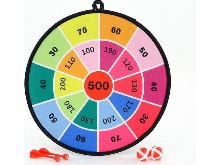 Velcro disc with balls and darts