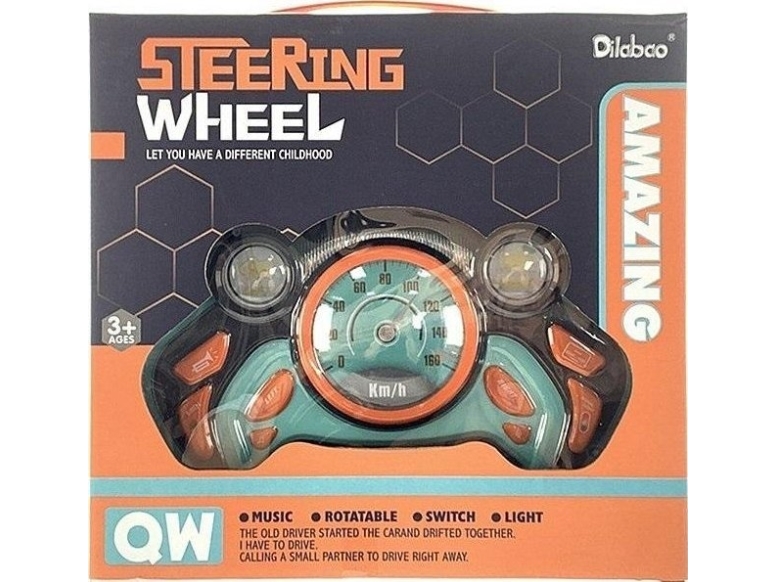 Battery Steering Wheel Driving Simulator 26X25x6cm