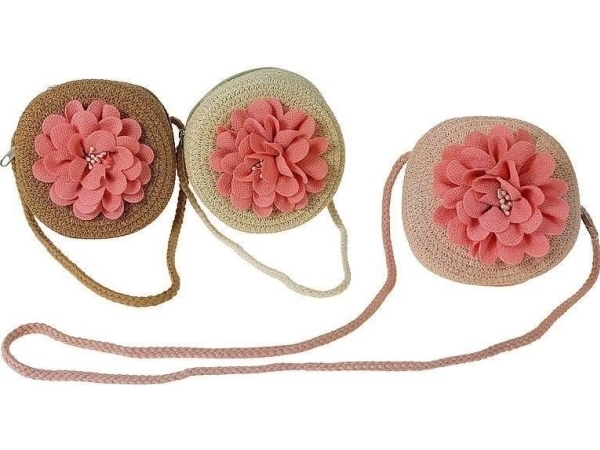 Skuldertaske I Raffia Mix