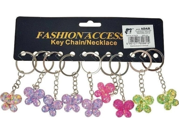 Acrylic Butterfly Keyring (12pcs)