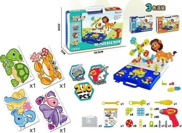 Zusammenschraubbares Puzzle Im Etui