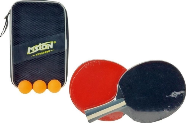 Bordtennissæt: 2 Bat Og 3 Bolde