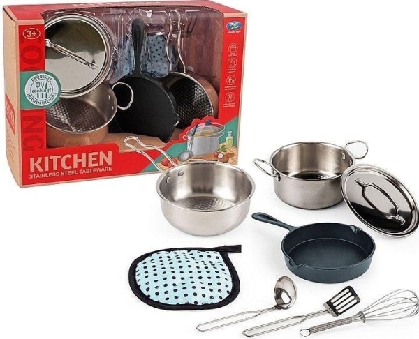 Set Of Metal Pots With Accessories